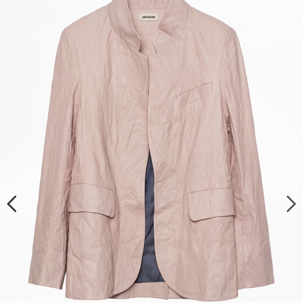 Zadig & Voltaire Verys Cuir Leather Blazer